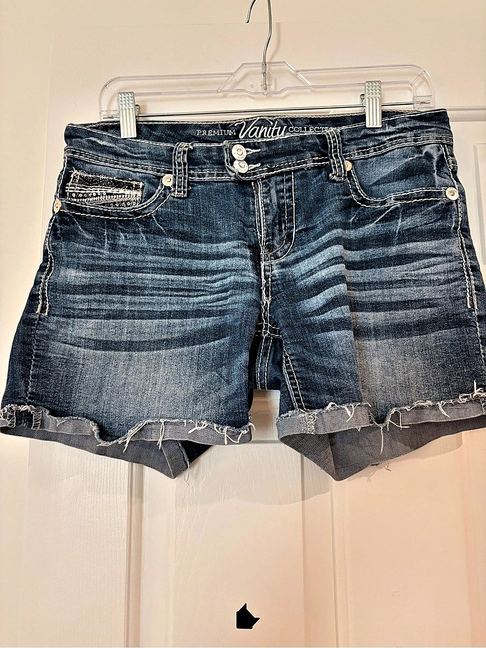 Vanity Premium Vanity Collection Distressed Denim Jean Shorts Waist 28